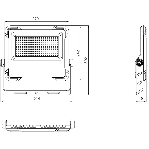 LED floodlight, 100 W, 15,000 lm (MK-FD-100) — view 2