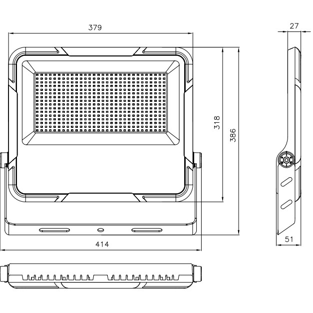LED floodlight, 200 W, 30,000 lm (MK-FD-200) — view 2