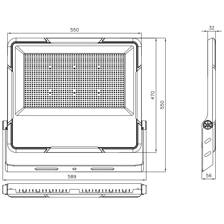 LED floodlight, 400 W, 60,000 lm (MK-FD-400) — view 2